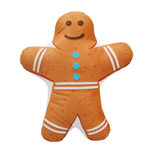 Stuffed Christmas Ginger Man Printed Pillow - Uncommongifts.in